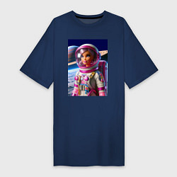 Женская футболка-платье Барби - крутой космонавт
