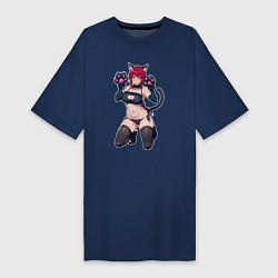 Женская футболка-платье Макима милый котик
