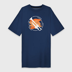 Женская футболка-платье Джазовая труба