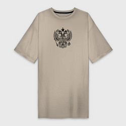 Женская футболка-платье Герб России двухглавый орел
