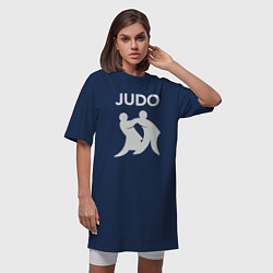 Футболка женская-платье Warriors judo, цвет: тёмно-синий — фото 2