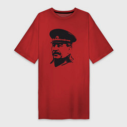 Женская футболка-платье Сталин в фуражке
