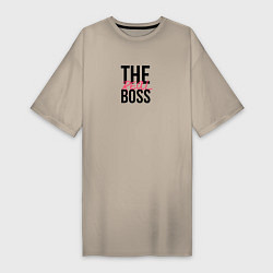 Женская футболка-платье The real boss
