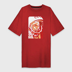 Футболка женская-платье Gagarin in red, цвет: красный