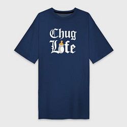 Женская футболка-платье Thug life milk