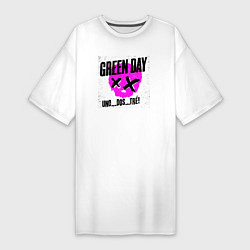 Женская футболка-платье Green Day uno dos tre