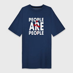 Женская футболка-платье Depeche Mode - People are people rose