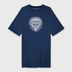 Женская футболка-платье Морда детеныша гориллы