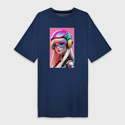 Женская футболка-платье Sweet Barbie - cyberpunk