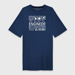 Женская футболка-платье Знаки инженера