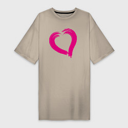 Женская футболка-платье Сердечко для влюбленных