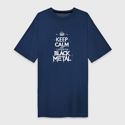 Женская футболка-платье Слушай метал
