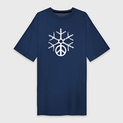 Женская футболка-платье Peace snow