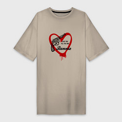 Женская футболка-платье Бонни сердце и пистолет