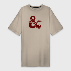 Женская футболка-платье Подземелья и драконы лого