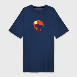 Женская футболка-платье Медведь на фоне природы