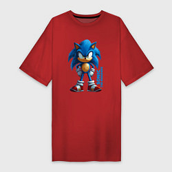 Женская футболка-платье Sonic - poster style