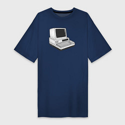 Женская футболка-платье Ретро компьютер