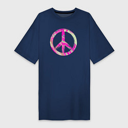 Женская футболка-платье Pink peace