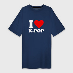 Женская футболка-платье Я люблю k-pop