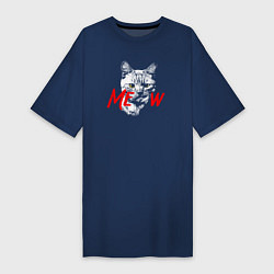 Женская футболка-платье Meow kitty