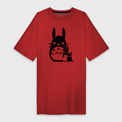 Футболка женская-платье Totoros, цвет: красный