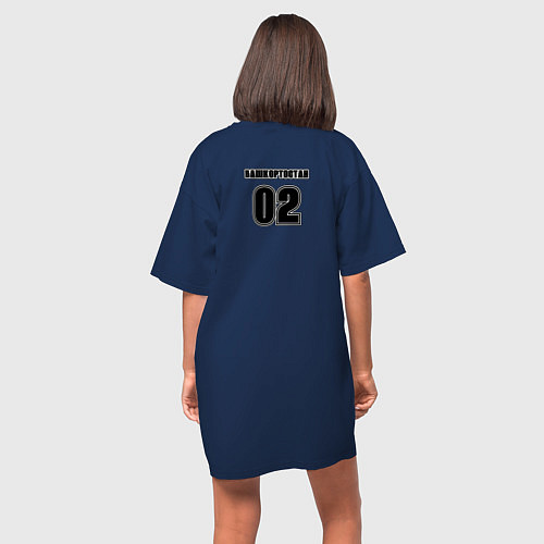 Женская футболка-платье Республика Башкортостан / Тёмно-синий – фото 4