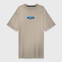 Женская футболка-платье FORD авто спорт лого