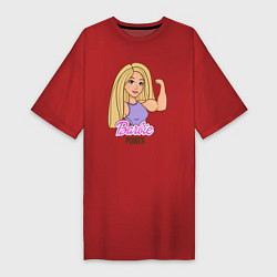 Женская футболка-платье Barbie power