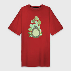 Женская футболка-платье Green Totoro
