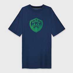 Футболка женская-платье Логотип Рыцарского замка, цвет: тёмно-синий