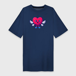 Женская футболка-платье Сердечко ангел