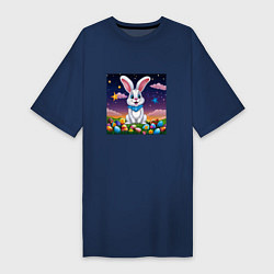 Женская футболка-платье Кролик под звёздами