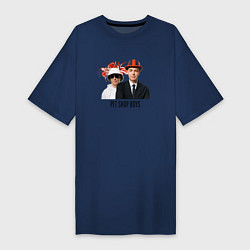 Женская футболка-платье Pet Shop Boys - synthpop from england