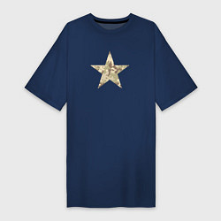 Женская футболка-платье Звезда камуфляж песочный