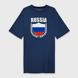 Женская футболка-платье Russian flag
