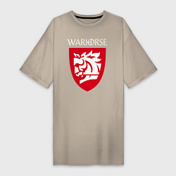 Футболка женская-платье Warhorse logo, цвет: миндальный