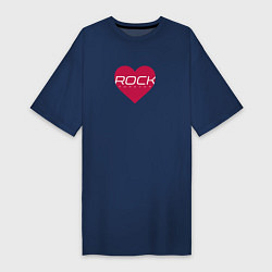 Женская футболка-платье Рок любовь навсегда