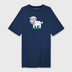 Женская футболка-платье Овечка на лугу