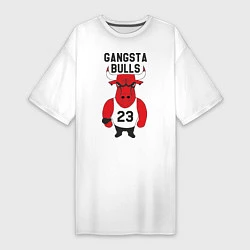 Женская футболка-платье Gangsta Bulls 23