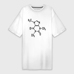 Женская футболка-платье Кофеин формула