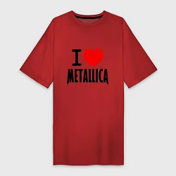 Женская футболка-платье I love Metallica