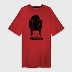 Футболка женская-платье Radiohead, цвет: красный