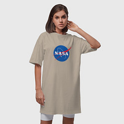 Футболка женская-платье NASA: Logo, цвет: миндальный — фото 2