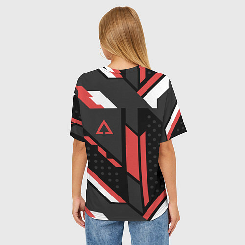 Женская футболка оверсайз CS:GO Cyrex Pattern / 3D-принт – фото 4