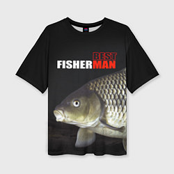 Женская футболка оверсайз The best fisherman