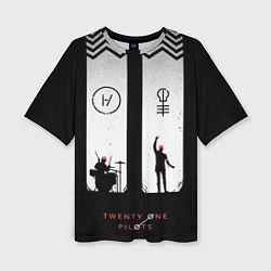 Женская футболка оверсайз Twenty One Pilots: Lines