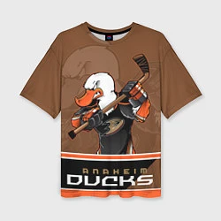 Женская футболка оверсайз Anaheim Ducks