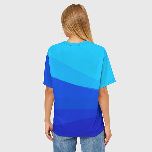 Женская футболка оверсайз Bugatti hypercar / 3D-принт – фото 4