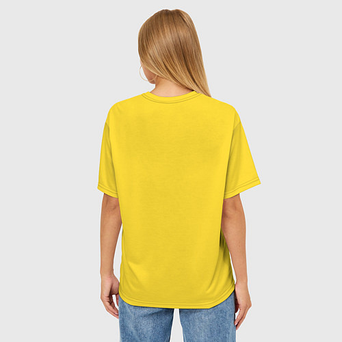 Женская футболка оверсайз Гомер-болельщик / 3D-принт – фото 4